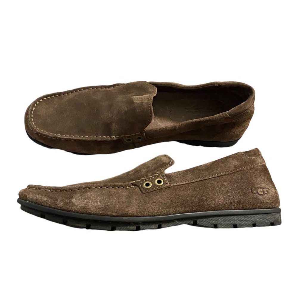 UGG Australia Ballard brown leather slip on dressy casual loafers size 10 - Picture 7 of 15